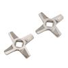 TOPINCN 2Pcs Stainless Steel Meat Grinder Blades Universal Knife Cutter Replacement for Grinders, Efficient Cutting, Compatible with Multiple Brands view 1