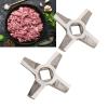 TOPINCN 2Pcs Stainless Steel Meat Grinder Blades Universal Knife Cutter Replacement for Grinders, Efficient Cutting, Compatible with Multiple Brands view 2