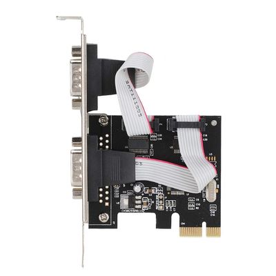 2 Port PCI Express RS232 Serial Adapter, PCIE PCI Express to Serial DB9 2-Port Controller Adapter Card DB9 Serial Port Host Controller Expansion Card with Drive CD 1 X PCIE 2 X Serial Interface