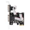 2 Port PCI Express RS232 Serial Adapter, PCIE PCI Express to Serial DB9 2-Port Controller Adapter Card DB9 Serial Port Host Controller Expansion Card with Drive CD 1 X PCIE 2 X Serial Interface view 1