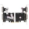 2 Port PCI Express RS232 Serial Adapter, PCIE PCI Express to Serial DB9 2-Port Controller Adapter Card DB9 Serial Port Host Controller Expansion Card with Drive CD 1 X PCIE 2 X Serial Interface view 3