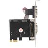 2 Port PCI Express RS232 Serial Adapter, PCIE PCI Express to Serial DB9 2-Port Controller Adapter Card DB9 Serial Port Host Controller Expansion Card with Drive CD 1 X PCIE 2 X Serial Interface view 4