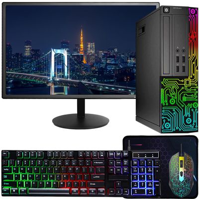 Dell OptiPlex Desktop RGB Computer PC, Intel Core i5 up to 3.6GHz, 16GB RAM, 512GB SSD, 22 Inch HDMI Monitor, RGB Keyboard Mouse, WiFi, Bluetooth, Windows 11 Pro (Renewed)