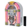 Arkrocket Athena Mini Jukebox/Tabletop CD Player/Bluetooth Speaker/Radio/USB and SD Card Player with Retro LED Lighting System (Pink White) view 1