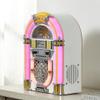 Arkrocket Athena Mini Jukebox/Tabletop CD Player/Bluetooth Speaker/Radio/USB and SD Card Player with Retro LED Lighting System (Pink White) view 2