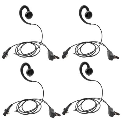 JUYODE 4 Pcs C-Swivel BD502 BD502i Walkie Talkie Earpiece with Mic Headset for Hytera HYT BD552i PD502 PD502i PD402i PD482i PD562 PD562i TC-508 TC-580 TC-610 RCA RDR2500 2550 2600 XR1504 Pack