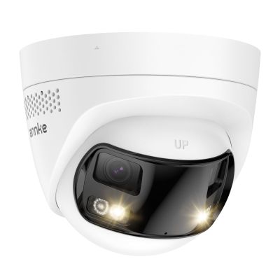 ANNKE FCD800 PoE Security Camera Outdoor with Dual Lens 180 Filed of View, 8MP IP Surveillance Camera Support Color Night Vision, Person/Vehicle Detection, Two-Way Talk, Built-in SD Card Slot