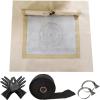 DANCHEL OUTDOOR Waterproof Sealed Canvas Tent Stove Jack, Fireproof Fiberglass Stove Pipe Wrap Insulation Flue Protector with 2 Clips and Gloves view 1