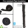 DANCHEL OUTDOOR Waterproof Sealed Canvas Tent Stove Jack, Fireproof Fiberglass Stove Pipe Wrap Insulation Flue Protector with 2 Clips and Gloves view 3