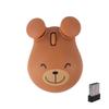 Justdfine Cute Bear Wireless Mouse Dual-Mode Computer Mouse Bluetooth 2.4G Optical 1600DPI Portable Travel Cordless Mice with Receiver for Laptop, PC, Notebook (Bear) view 1