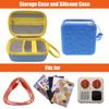 LeoTube Hard Case Bag and Silicone Shell Cover for Yoto Mini Kids Audio & Music Player. Storage Holder for Childrens Speaker Plays Audiobook Cards and Accessories for Boys and Girls (Blue) view 2