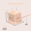 Cube Power Strip, FDTEK 4 Widely Spaced Outlet with 3 USB (1 USB C) Flat Plug Power Strips with Long Extension Cords Space Save Compact Portable for Travel Home Office Cruise (Pink) view 3