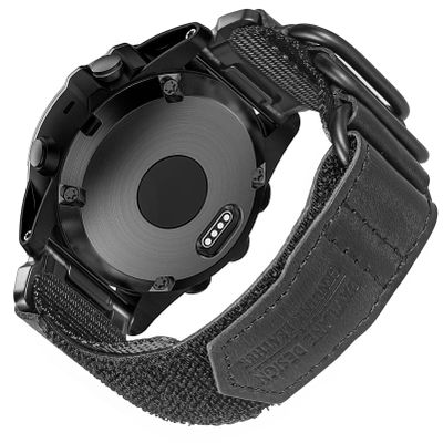 DAVILANE Compatible With Garmin Watch Band, Leather Watch Band Sports Strap For Fnix/Instinct/Tactix/Vivoactive/Approach/MARQ/Quatix/D2/Forerunner/Enduro,20/22/26MM