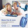 SIMOLIO Kids Headphones for School Age, Wired Headsets with Microphone Volume Limiter Sharing Jack, Adjustable & Sturdy, Tangle-Free Foldable Stereo Headphone for Boys Tablet Travel (Blue) view 4