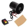 Tyenaza 120 dB 12V 20W Vehicle Siren, Loud Warning Alarm, 3 Tones, Durable Frame, All-Weather Compatible view 1
