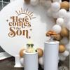 CANTLY Here Comes The Son Decal - Baby Shower Party Decoration Supplies, Welcome Little Man Decors, Gender Reveal Party, 1st Birthday Party Supplies,Here Comes The Sun Baby Wall Sticker view 1