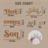 CANTLY Here Comes The Son Decal - Baby Shower Party Decoration Supplies, Welcome Little Man Decors, Gender Reveal Party, 1st Birthday Party Supplies,Here Comes The Sun Baby Wall Sticker view 2