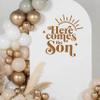 CANTLY Here Comes The Son Decal - Baby Shower Party Decoration Supplies, Welcome Little Man Decors, Gender Reveal Party, 1st Birthday Party Supplies,Here Comes The Sun Baby Wall Sticker view 3