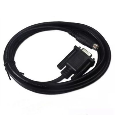 Suitable for SK-DVP PLC Communication Cable Display Touch Panel SA SK AK Series Connecting DVP Series Cable Black Length: 5 Meters