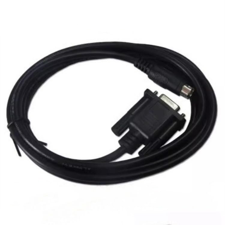 Suitable for SK-DVP PLC Communication Cable Display Touch Panel SA SK AK Series Connecting DVP Series Cable Black Length: 5 Meters