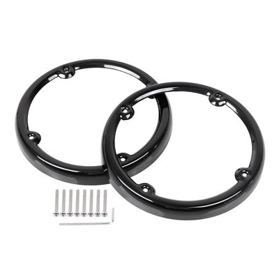 YDLMT 2 Pcs Black Motorcycle Rear Tour Pak Speaker Trim Bezels for Harley Touring Street Glide Road Glide Electra Glide Ultra Classic Ultra Limited 1996-2013