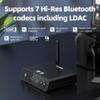 FiiO BR13 HiFi Bluetooth 5.1 Music Receiver Long Range Bluetooth Adapter with USB DAC, LDAC/aptX Low Latency, OLED Display & RCA Optical Coaxial Output for Home Stereo,PC/TV view 4