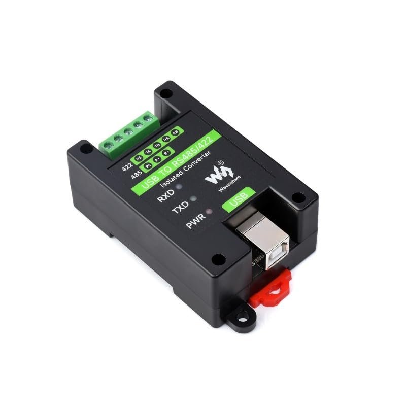 TUOPUONE USB to RS485/422 Industrial Grade Isolated Converter Onboard Original FT232RL and SP485EEN Multiple Protection Wall-Mount and Rail-Mount Support