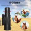 10-30x42 Adult Handheld high Telescope with Smartphone Adapter, Tripod, high Power monocular, Lightweight Zoom Monocular Telescope for Bird Watching view 3