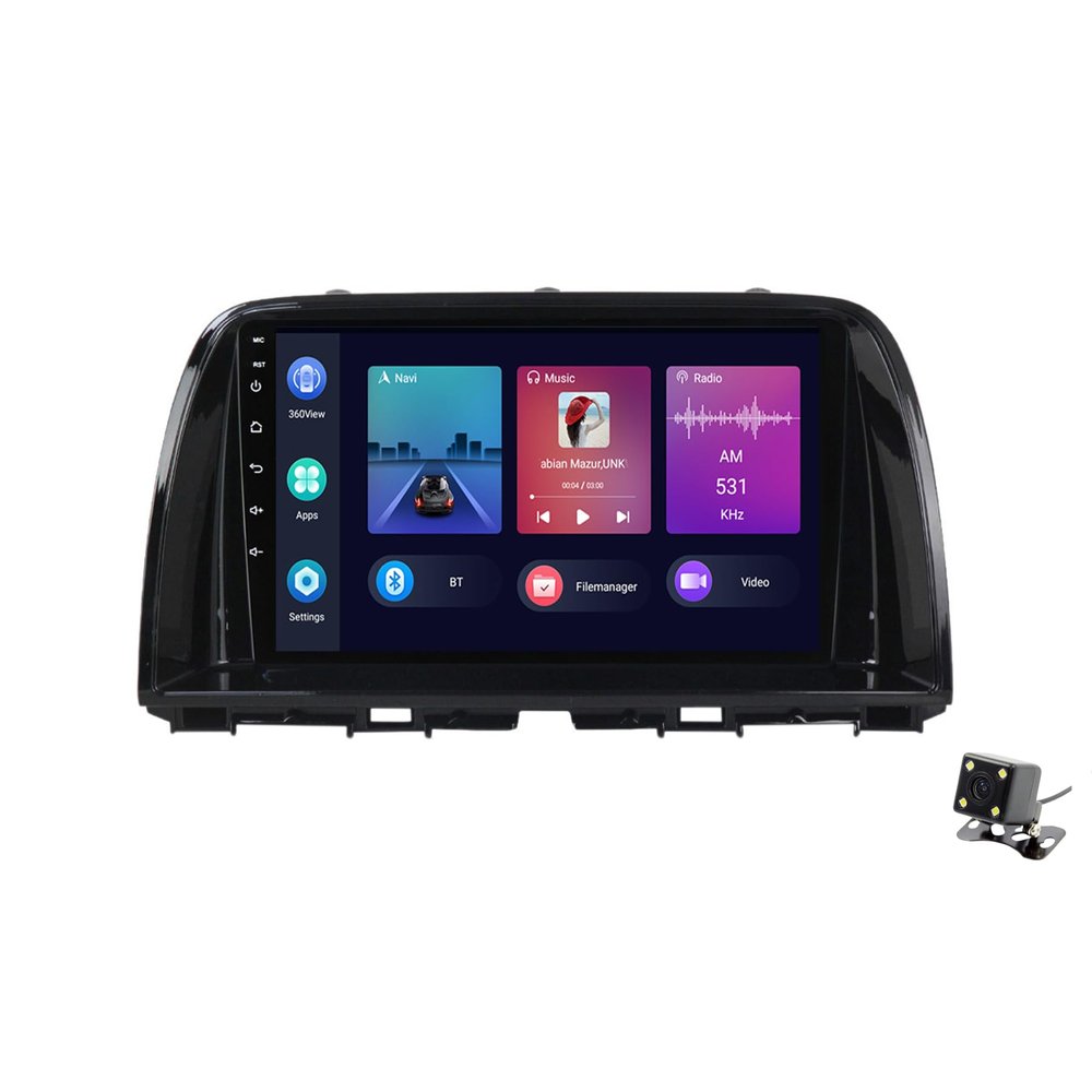 ADMLZQQ Double Din Car Stereo Multimedia with Bluetooth and 9" Touchscreen Android 11 for Mazda CX-5 2012-2015,with GPS/Car-Play Android/SWC/Backup Camera/Mirror Link/4G WiFi,Y2 2+32g