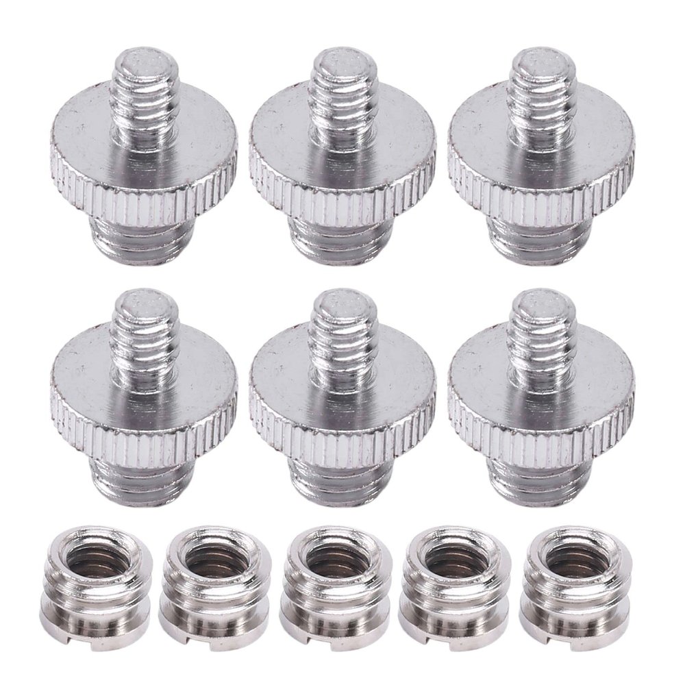 1/4 inch 3/8 inch Converter Threaded Screw Adapter Mount Set Camera/Tripod/Monopod/Ballhead/Light Stand
