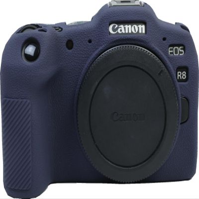 R8 Case, BMAOLLONGB Fullbody Ultra-Thin Lightweight Rubber Soft Silicone Housing Case Bag Cover for Canon Eos R8 (Blue)