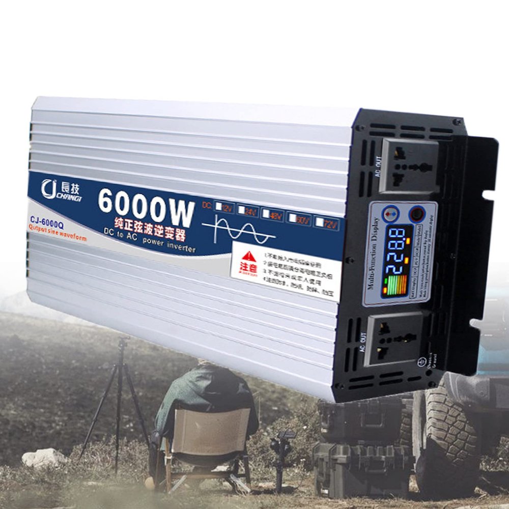 Power Inverter Pure Sine Wave 3000W 4000W 5000W Car Power Inverter 6000W 7000W 8000W Converter 12V 24V 48V 60V DC to AC 110V 220V 230V 240V Car Converter Inverter,48V-6000W