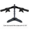 THEGA Tilt Swivel TV Mount - Mobile Stand, Dual Monitor Stand Mount, for 2 Monitors TV Stand, Fits 17 to 32 Inch Monitor TV Mount, Freestanding Height Adjustable Two Arm Monitor Mount view 3