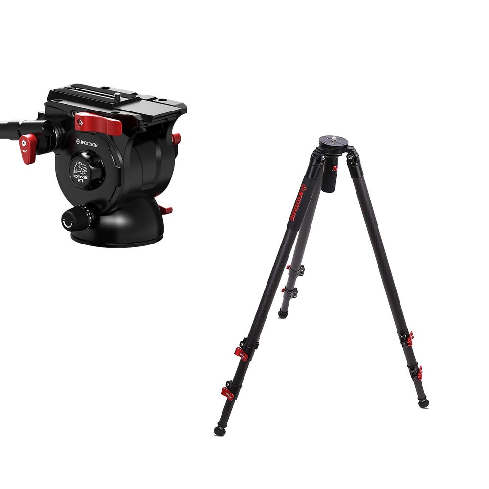 IFOOTAGE Camera Tripod TC7 with Video Head K7 Bundle