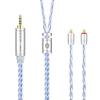 16 Cores 5N single Crystal Copper Cable,KBEAR ST16 Headphone Cable Silver-plated Upgrade Wire Silver MMCX Replacement Earphone Wire Cable for FILO FH3 FD3 FF5 (MMCX 2.5mm Audio Jack, Silver-Blue) view 1