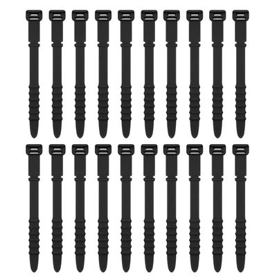 20 Pcs Silicone Cable Ties Cord Organizer Management Wrap Straps For Bundling Desk Cable Cords & Wires Cord Keeper For Cables Management Holder