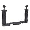 JEOZBM Underwater Camera Handle Tray, Aluminum Tray Bracket with 2 Ball Clamp Mount with 1/4 in Screw for Underwater Camera Diving Housings view 4