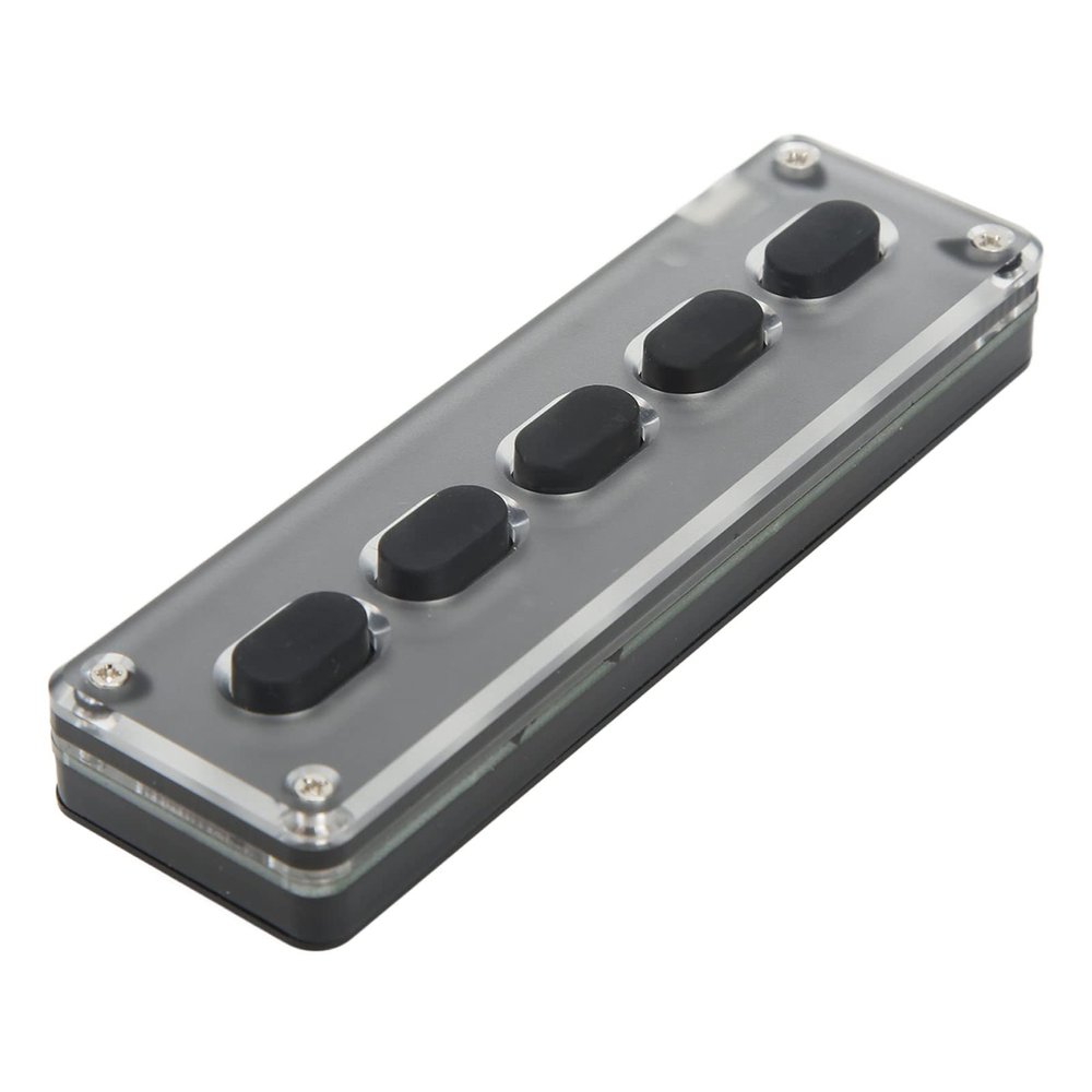 Programming Keypad, Mini 5 Key Keypad Black Onboard Storage for PC Computer Desktop