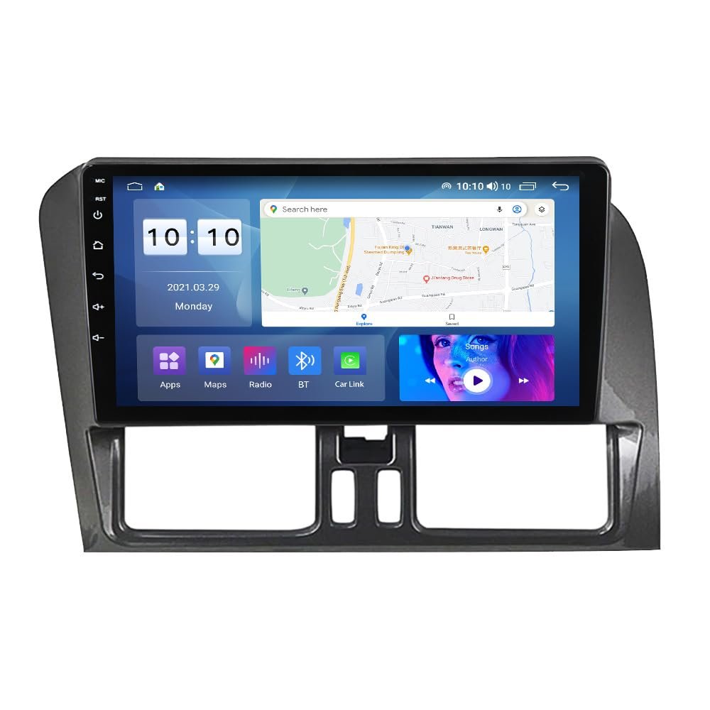 Car Radio Stereo for Volvo XC60 2008-2017, Android 12 Head Unit Touch Screen Built in Apple Carplay Andriod Auto DSP IPS Bluetooth GPS Navigation (4+32GB (2008-2013))