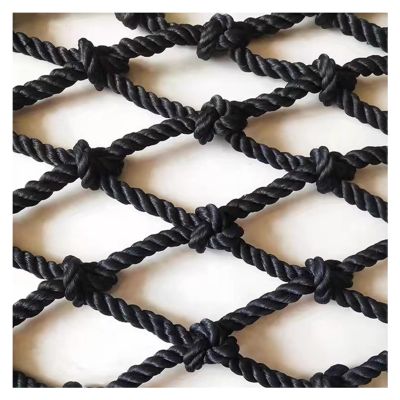 HJZALMI Black Rope Net, Stairway Railing Protective Mesh, Wall Decoration Network, Construction Site Safety NetFence Net, Cargo Net, Customizable (Color : Black-mesh5cm, Size : 3mx6m)