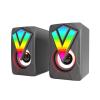 RGB PC Speakers - Desktop Speaker for Game Monitor - Wired USB Speaker for Notebook Computer Music and Desk USB Port Sound System, 3.5 mm Audio Connection, Sound System with Clear Sound for Computer, view 1