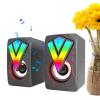 RGB PC Speakers - Desktop Speaker for Game Monitor - Wired USB Speaker for Notebook Computer Music and Desk USB Port Sound System, 3.5 mm Audio Connection, Sound System with Clear Sound for Computer, view 4
