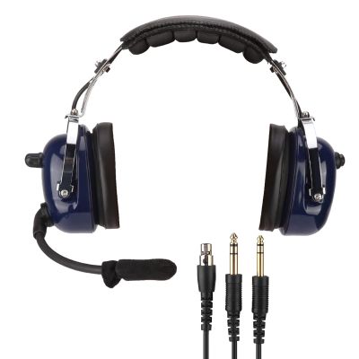 Cyrank General Aviation Headset for Pilots, Aviation Headset Dual Plug Pilot Headphone Adjustable Headband 3.5mm Noise Reduction Headset for Pilots