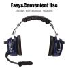 JEOZBM General Aviation Headset for Pilots, Double Plug Noise Reduction Airplane Headset, Double Channels Pilot Headphone with Adaptable Headband view 2
