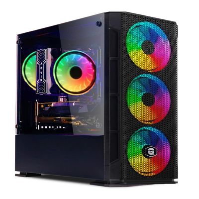 AQVIN Gaming Computer PC Desktop - Intel Core i7 Processor Up to 3.9Ghz, GeForce RTX 2060 6GB GDDR6, 32GB RAM Memory 1TB SSD Storage, RGB Keyboard and Mouse, HDMI, WiFi Ready, Windows 10 Pro -Black