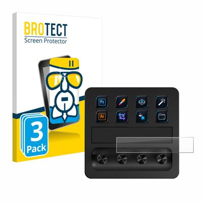 BROTECT Glass Screen Protector Film Compatible with Elgato Stream Deck + (3 Pack) - Glass-Foil 9H Protection [Scratch Resistant, High Clarity]