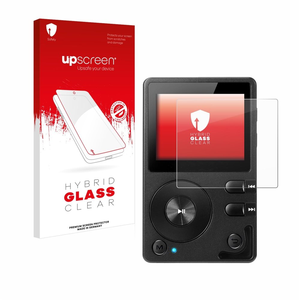 upscreen Screen Protector Film compatible with HifiWalker H2-9H Glass Protection, Extreme Scratch Resistant