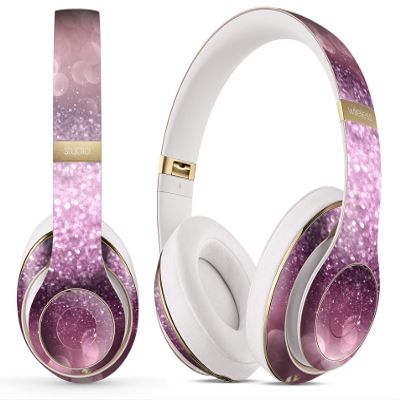 DesignSkinz - Compatible with Beats Studio (1st Gen) - Skin Decal Protective Scratch Resistant Vinyl Wrap - Unfocused Pink Sparkling Orbs