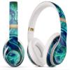 DesignSkinz - Compatible with Beats Studio (1st Gen) - Skin Decal Protective Scratch Resistant Vinyl Wrap - Teal Oil Mixture view 1