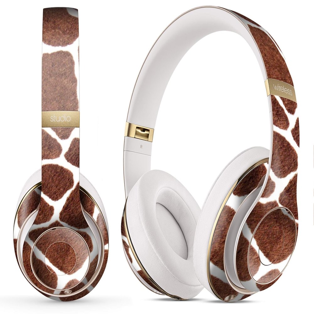DesignSkinz - Compatible with Beats MIXR - Skin Decal Protective Scratch Resistant Vinyl Wrap - Real Giraffe Animal Print